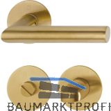 HOPPE Dr�ckergarnitur AMSTERDAM Flachrosette, rund WC, Edelstahl messingfarben