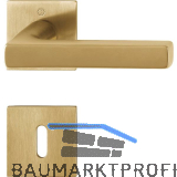 HOPPE Dr�ckergarnitur DALLAS Flachrosette eckig BB, messingfarben hell satiniert