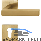 HOPPE Dr�ckergarnitur DALLAS Flachrosette eckig PZ, messingfarben hell satiniert