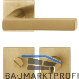 HOPPE Dr�ckergarnitur DALLAS Flachrosette eckig WC, messingfarben hell satiniert