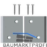 PLANET Eckplattenset X3 Type 3, 49 x 55 mm, Stahl silberf�rbig