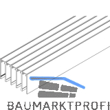 VITRIS Atrivant 80 Deckenschiene hoch 5-bahnig Alu Silber L=4000 mm
