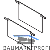 VITRIS Atrivant 80 Abdeckkappen Deckenschiene hoch 3-bahnig Anthrazit RAL 7016