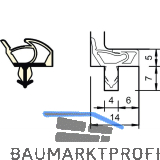 Innent�rdichtung SP 7544, Kurzbund � 6,25 Meter, Kunststoff wei�