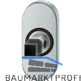 FSB Adapter-Rosette oval Rahment�r, 9 mm, Hochhaltefeder, Edelstahl matt