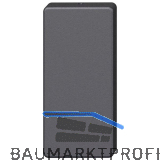 FSB Blindrosette 17 1778 eckig, Aluminium schwarz matt