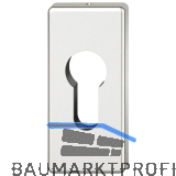 FSB Zylinderrosette 17 1778 eckig, Aluminium silber eloxiert