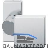 FSB T�rknopf 07 0812 auf Rosette eckig, Gewinde M12, Edelstahl matt