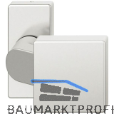 FSB T�rknopf 07 0812 auf Rosette eckig, Gewinde M12, Aluminium silber