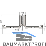 GUTMANN Basisprofil P GF80, L=6000 mm, Aluminium blank