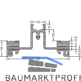 GUTMANN Pfostendichtung GF60 P-E3, Bundl�nge 30 m, Kunststoff APTK schwarz