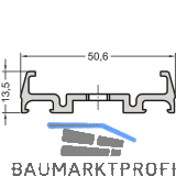 GUTMANN Grundprofil P 2011/55, L=6000 mm, Aluminium blank
