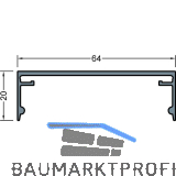 GUTMANN Abdeckprofil-Pfosten P2020/64, L=6000 mm, Aluminium blank