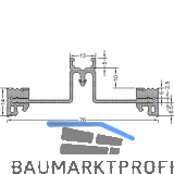 GUTMANN Pfostendichtung GF80 P-E3, Bundl�nge 30 m, Kunststoff APTK schwarz