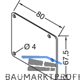 GUTMANN Deckel f�r Dachrinne P2030, Aluminium blank