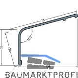 GUTMANN Dachrinnenanschluss P2032, L=6000 mm, Aluminium blank