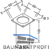 GUTMANN Wasserablaufstutzen zu P2030, Aluminium blank