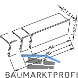 GUTMANN Endkappe EK 2020/100, Aluminium blank
