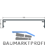 GUTMANN Abdeckprofil-Pfosten P2020/100, L=6000 mm, Aluminium blank