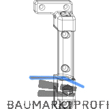 MACO Scherenlager MAMMUT 220 kg, mit 9 mm Tragezapfen, wei�, rechts (212542)