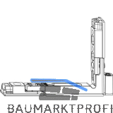 MACO Falzecklagerband POWER Versatz 13 mm 150 kg silber rechts (215804)
