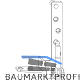 MACO Ecklager MAMMUT 220 kg Holz, 12/20 mm, Tragezapfen 9 mm, silber, links