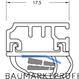 Fl�geldichtung f�r TRANSIT, 2500 mm, Falz 10 mm, Aluminium silber eloxiert