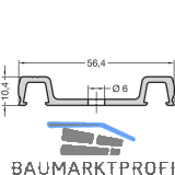 GUTMANN Grundprofil P 2011/60, L=6000 mm, Aluminium blank