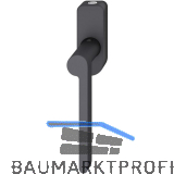 FSB Fenstergriff 34 1021 abschlie�bar ovale Rosette, links, Aluminium schwarz