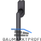 FSB Fenstergriff 34 1076 abschlie�bar ovale Rosette, Aluminium schwarz matt