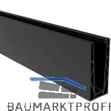 ECONOMY Bodenprofil 0004 ECO zur aufgesetzten Montage, 5000 mm, schwarz eloxiert