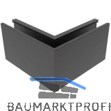 ECONOMY Innenecke f�r Bodenprofile 0004 ECO, Aluminium schwarz eloxiert