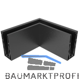 ECONOMY Au�enecke f�r Bodenprofile 0004 ECO, Aluminium schwarz eloxiert