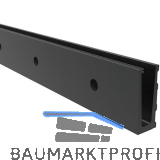 ECONOMY Bodenprofil 0005 zur vorgesetzten Montage, 5000 mm, Alu schwarz eloxiert