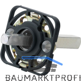 HOPPE Montagemodul UP52/RFL eckig, Vierkant 10/72 mm, Stahl schwarz