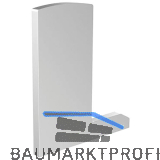 ECONOMY Endkappe f�r Bodenprofil F-Form0006ECO,links,aufgesetzte Montage,silber