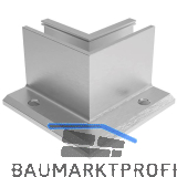 ECONOMY Innenecke f�r Bodenprofil F-Form 0006 ECO,aufgesetzte Montage,silber