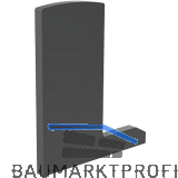 ECONOMY Endkappe f�r Bodenprofil F-Form0006ECO,links,aufgesetzte Montage,schwarz