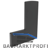 ECONOMY Endkappe f�r Bodenprofil F-Form0006ECO,rechts,aufgesetzteMontage,schwarz