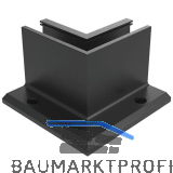 ECONOMY Innenecke f�r Bodenprofil F-Form 0006 ECO,aufgesetzte Montage,schwarz