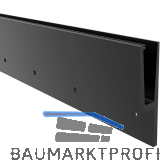ECONOMY Bodenprofil h-Form 0011 zur vorgesetzten Montage,2500mm,schwarz eloxiert