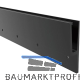 ECONOMY Bodenprofil h-Form 0011 zur vorgesetzten Montage,5000mm,schwarz eloxiert