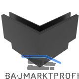 ECONOMY Au�enecke f�r Bodenprofil h-Form 0011,vorgesetzte Montage, schwarz