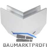 ECONOMY Au�enecke f�r Bodenprofile 0011 FLEX ProXL, Aluminium silber eloxiert