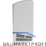 ECONOMY Endkappe f�r Bodenprofile 0005 UNO FLEX, links, silber eloxiert