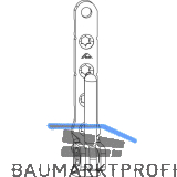 ROTO NX Ecklager P6/150 PVC verstellbar mit 2 Bohrzapfen 6 mm 150 kg silber