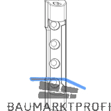 ROTO NX Axerlager P6/130 Standard PVC mit 2 Bohrzapfen 6 mm 130 kg silber