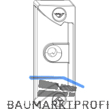 ROTO NX Schn�pper f�r Stulpfl�gegetriebe Rahmenteil Holz/PVC silber