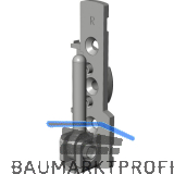 WINKHAUS Ecklager EL.HT.18-12.RS, 12/18-9V/13V, 130 kg, rechts, silber
