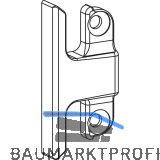 ROTO NT/NX Schlie�st�ck aufschraubbar zu Stulpfl�gel mittig/variabel Zink silber